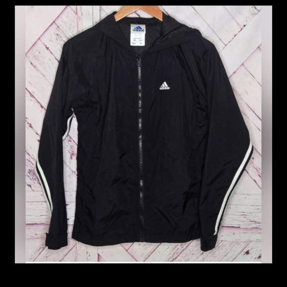 adidas Jackets & Blazers - Vintage Adidas Zip Up Hooded Windbreaker